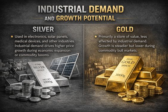Silver vs Gold: Industrial Demand and Long-Term Growth Potential