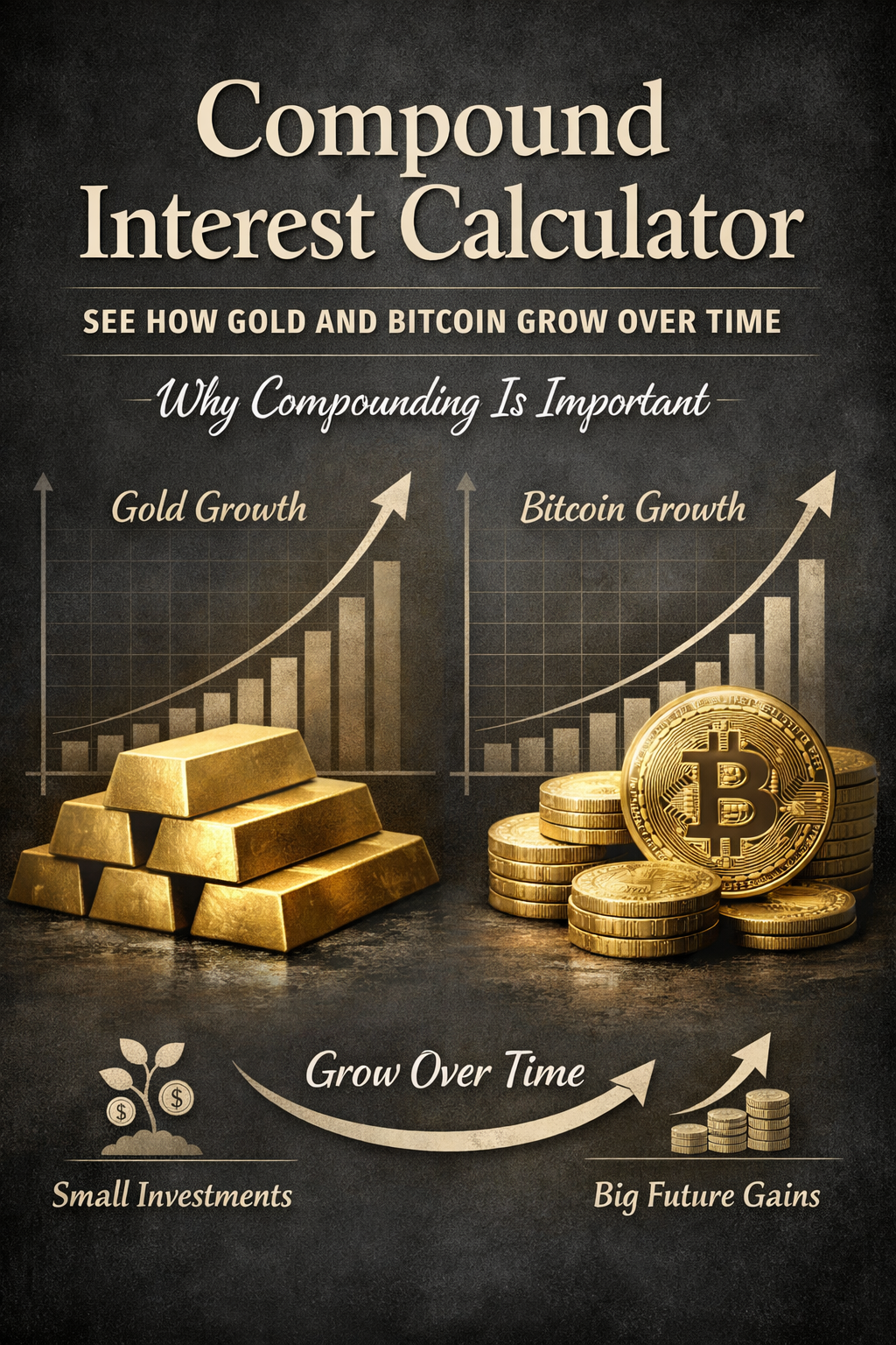 Compound Interest Calculator: See How Gold and Bitcoin Grow Over Time