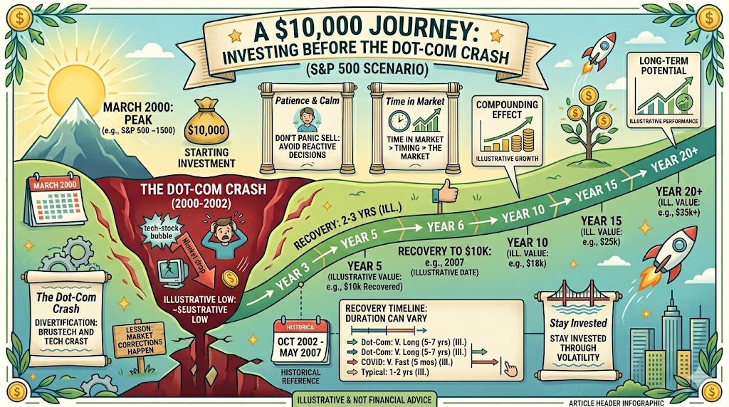 What If You Invested $10,000 in the S&P 500 Before the Dot-Com Crash? (Recovery Time & Returns)